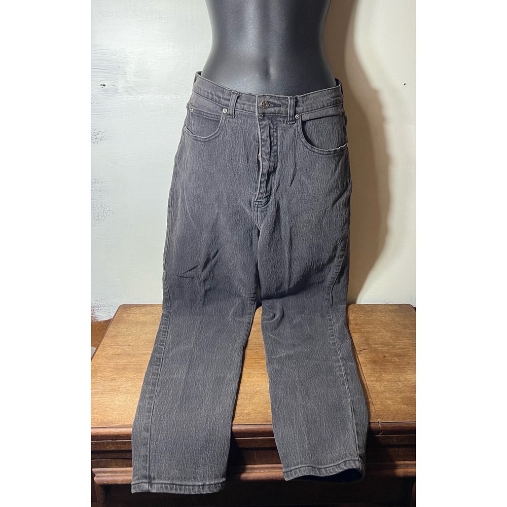 Vtg 90s L.A. Blues Black Denim Jeans, Size US W12 EUC Straight Leg Y2K Cottonbl.